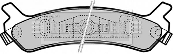 BORG & BECK Комплект тормозных колодок, дисковый тормоз BBP1788